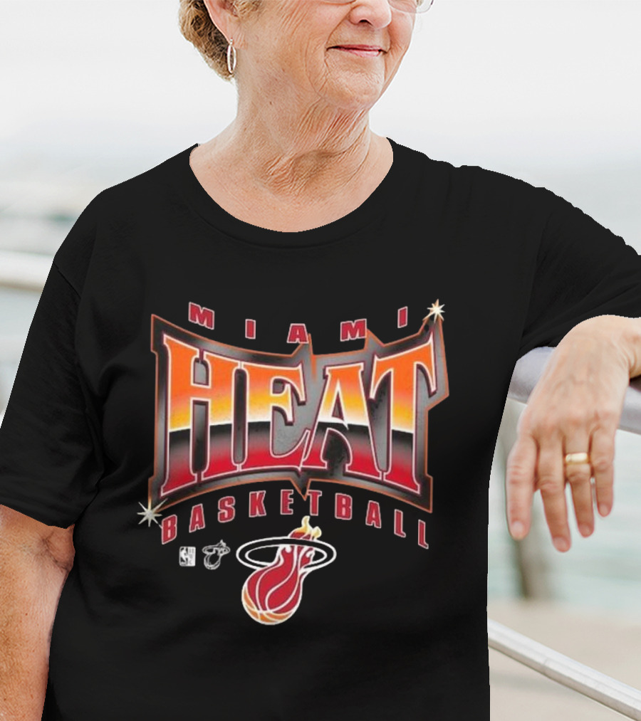 Miami Heat Basketball Worldwide Glow Up NBA Icons T-Shirt