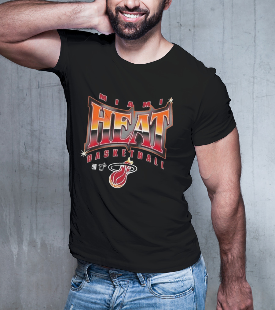 Miami Heat Basketball Worldwide Glow Up NBA Icons T-Shirt