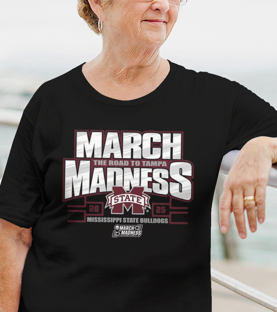 March Madness The Road To Tampa 2025 Mississippi State Bulldogs T-Shirt