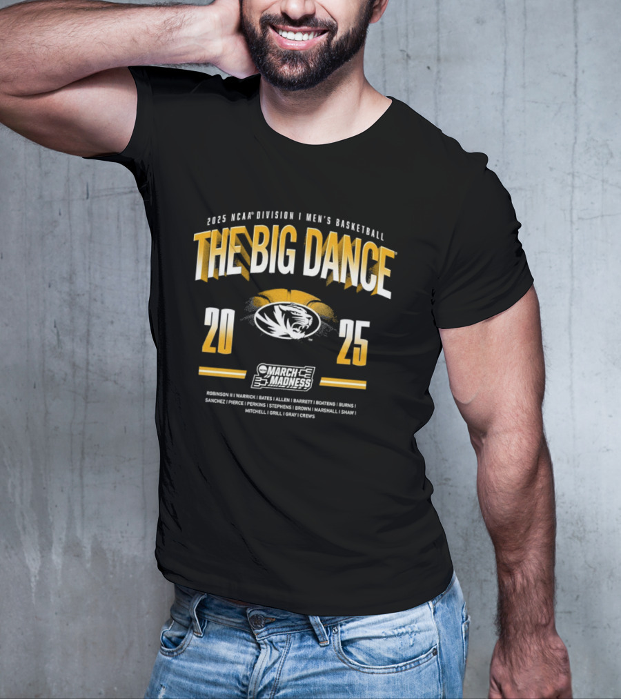 2025 NCAA Division 1 Men's Basketball The Big Dance Mizzou March Madness T-Shirt