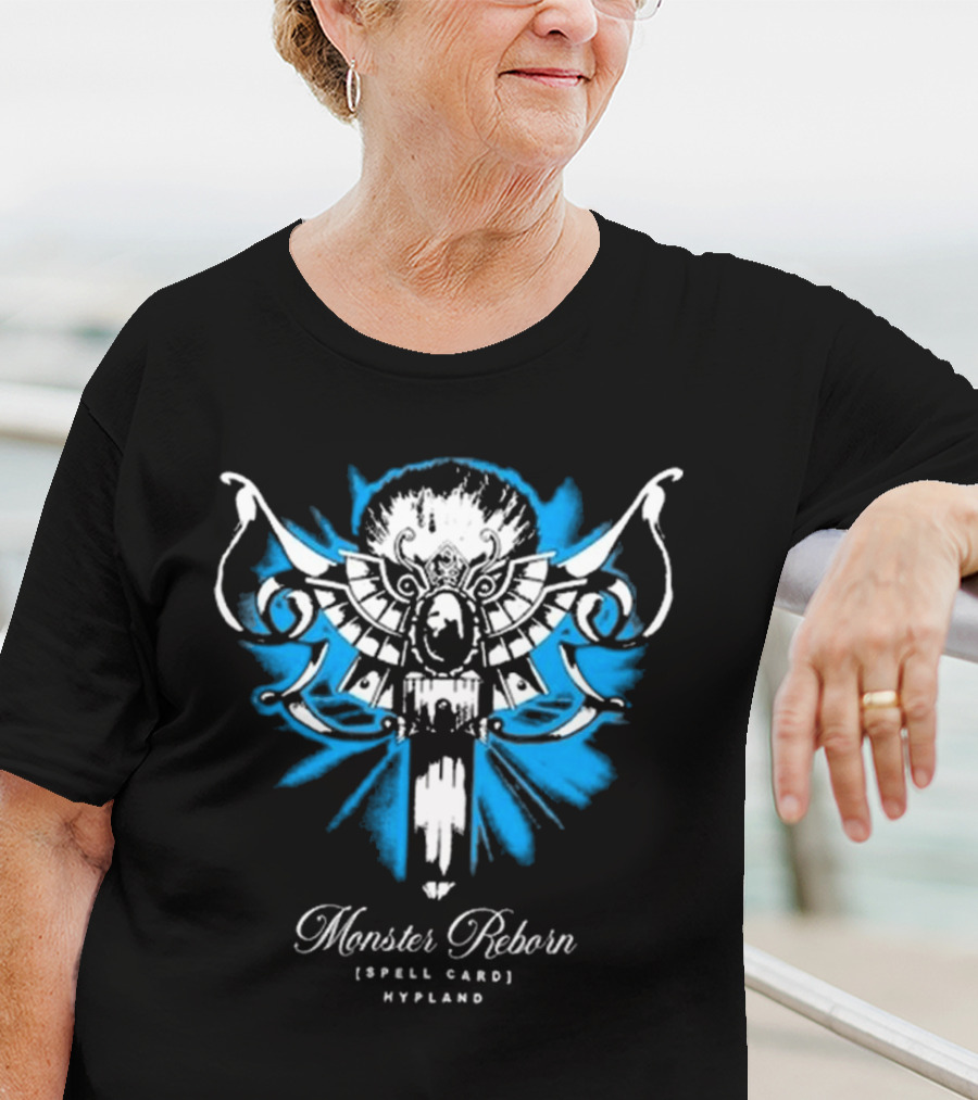 Monster Reborn Spell Card Hypland Blue Winged Design T-Shirt