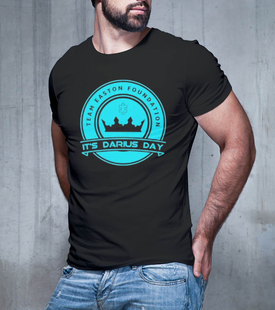 Team Easton Foundation It's Darius Day Autism Puzzle Crown T-Shirt