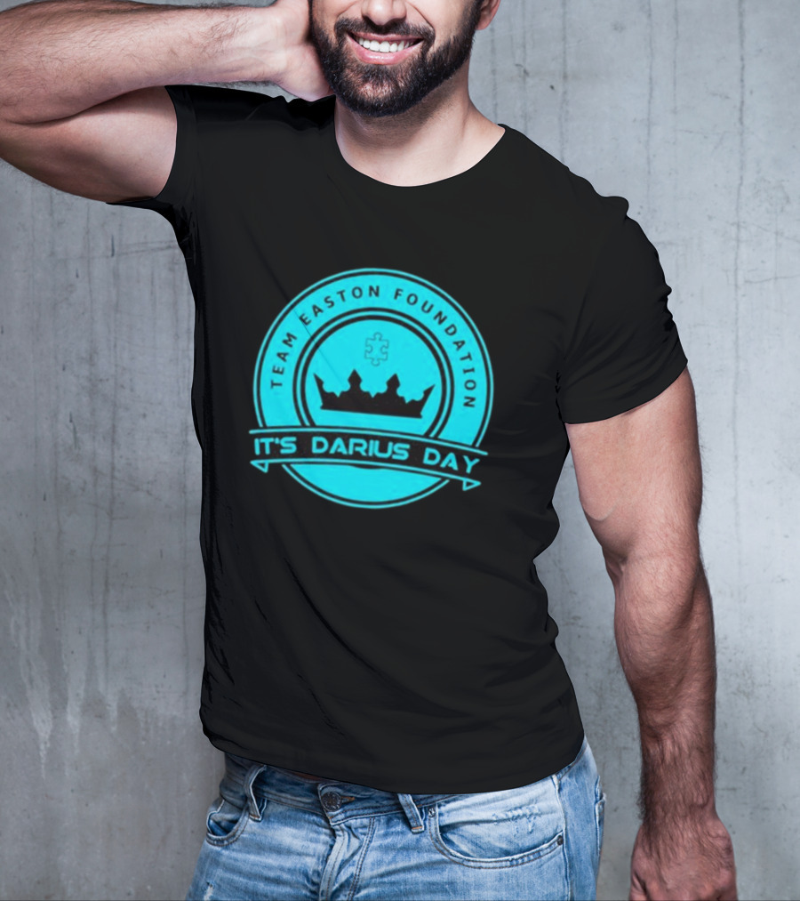 Team Easton Foundation It's Darius Day Autism Puzzle Crown T-Shirt