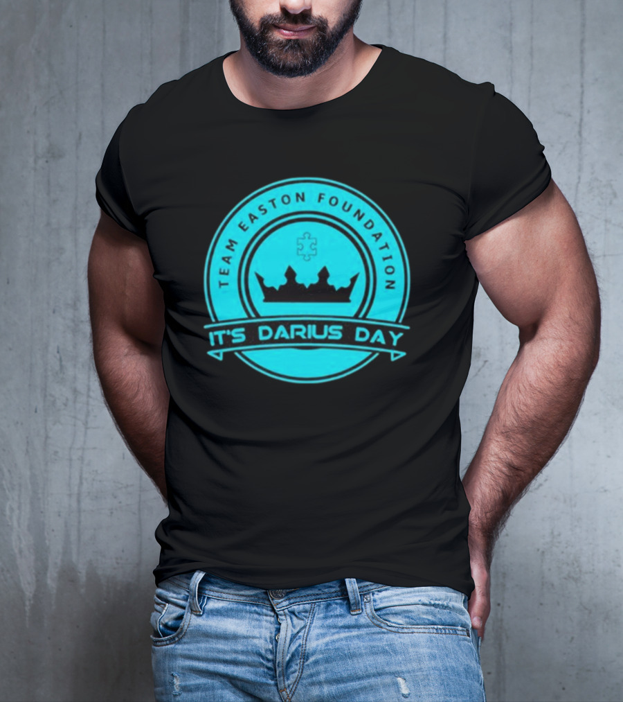Team Easton Foundation It's Darius Day Autism Puzzle Crown T-Shirt