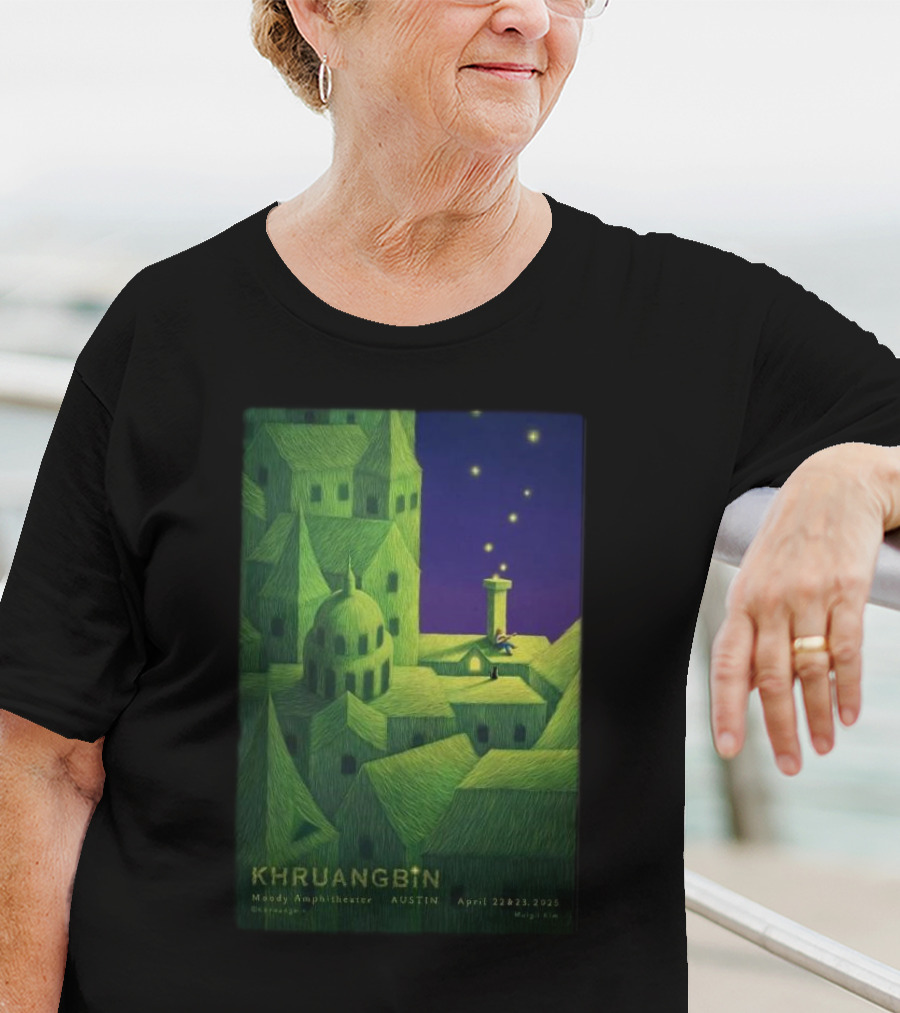 Khruangbin Moody Amphitheater Austin April 22 23 2025 Murugi Kim Artwork T-Shirt