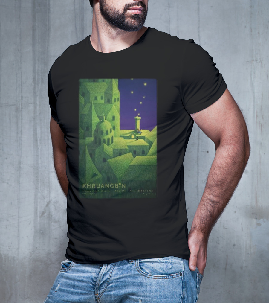 Khruangbin Moody Amphitheater Austin April 22 23 2025 Murugi Kim Artwork T-Shirt