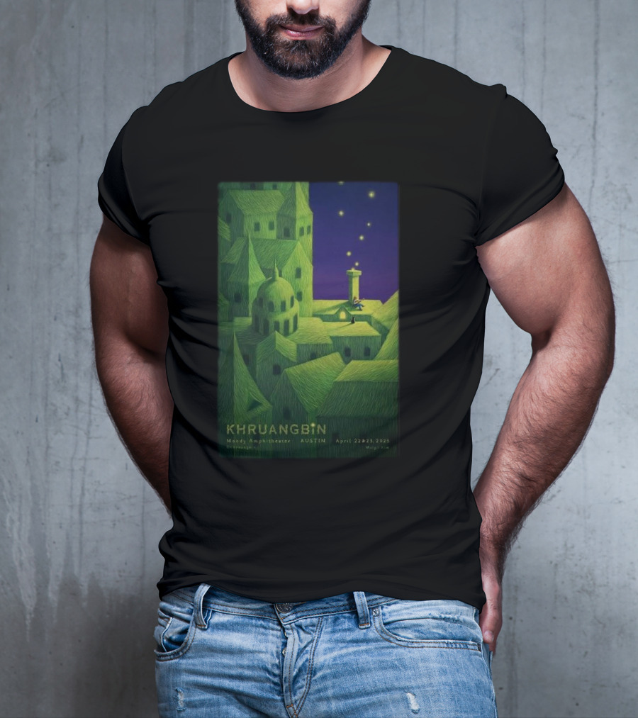 Khruangbin Moody Amphitheater Austin April 22 23 2025 Murugi Kim Artwork T-Shirt