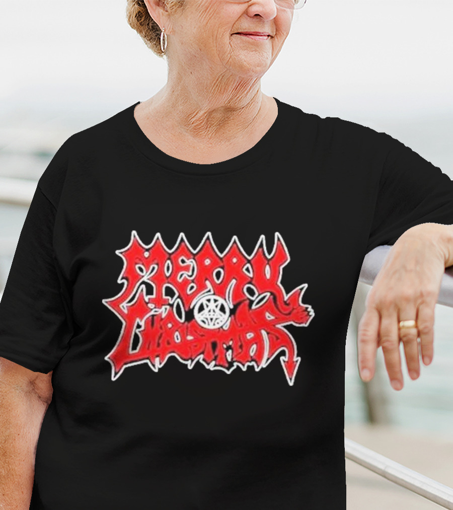 Merry Christmas Devil Pentagram Morbid Xmas T-Shirt