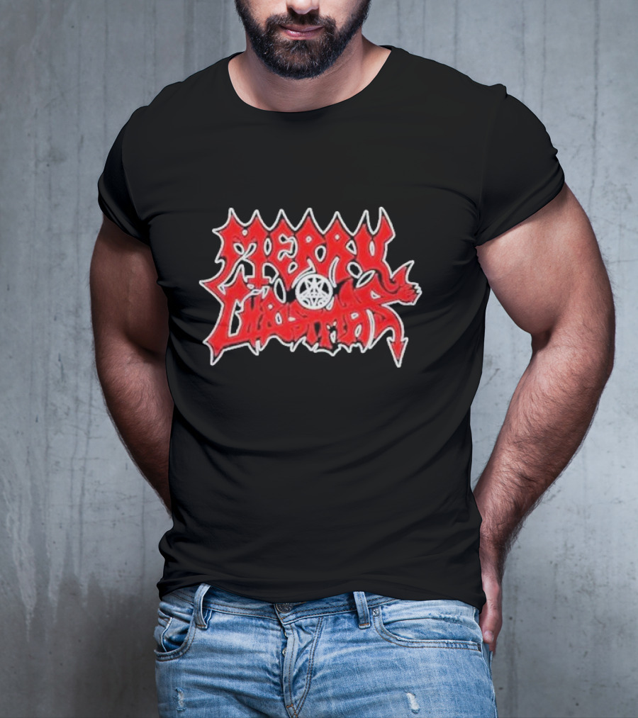 Merry Christmas Devil Pentagram Morbid Xmas T-Shirt
