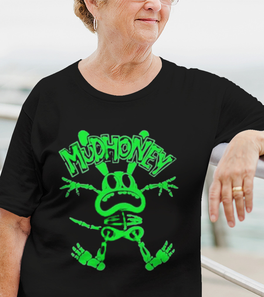 Mudhoney Foro Indie Rocks Mexico City Mar 30 2025 Glowing Green Cartoon Monster T-Shirt