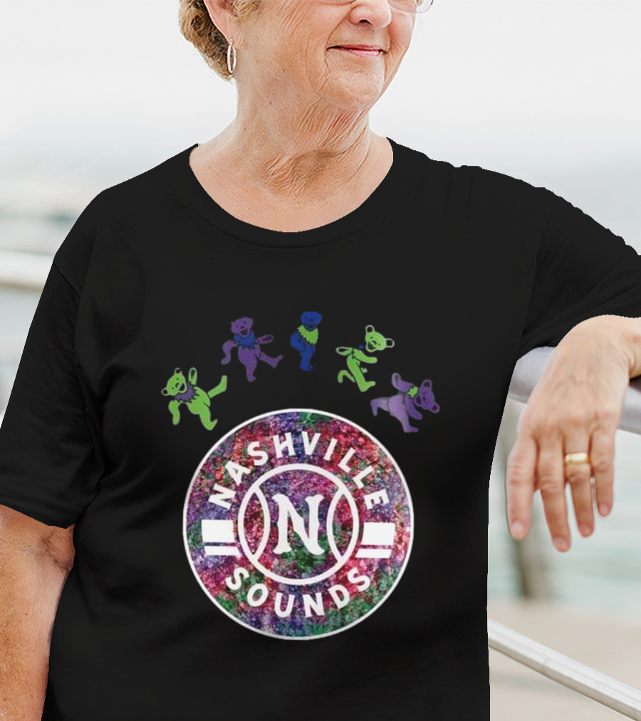 Nashville Sounds Grateful Dead Dancing Bears Baseball 2025 T-Shirt
