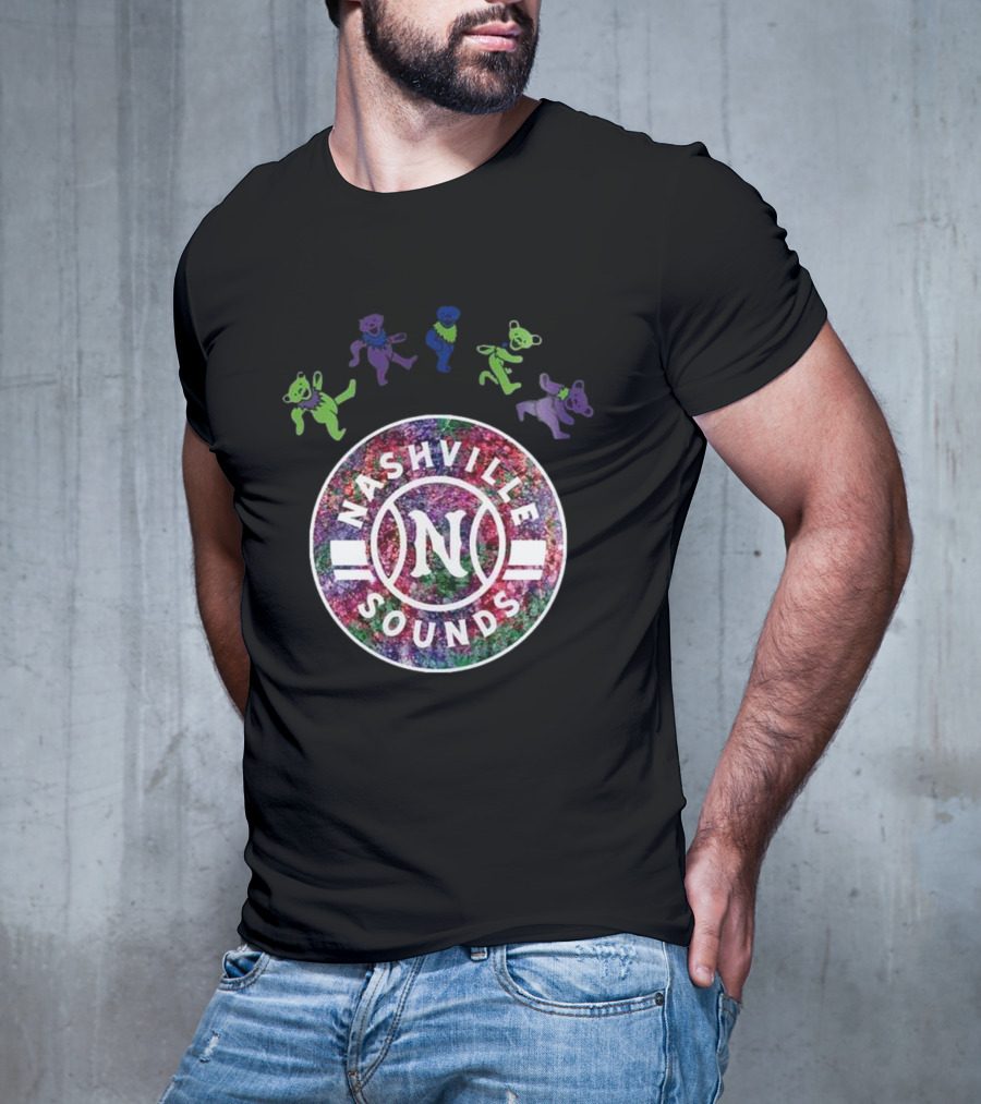 Nashville Sounds Grateful Dead Dancing Bears Baseball 2025 T-Shirt