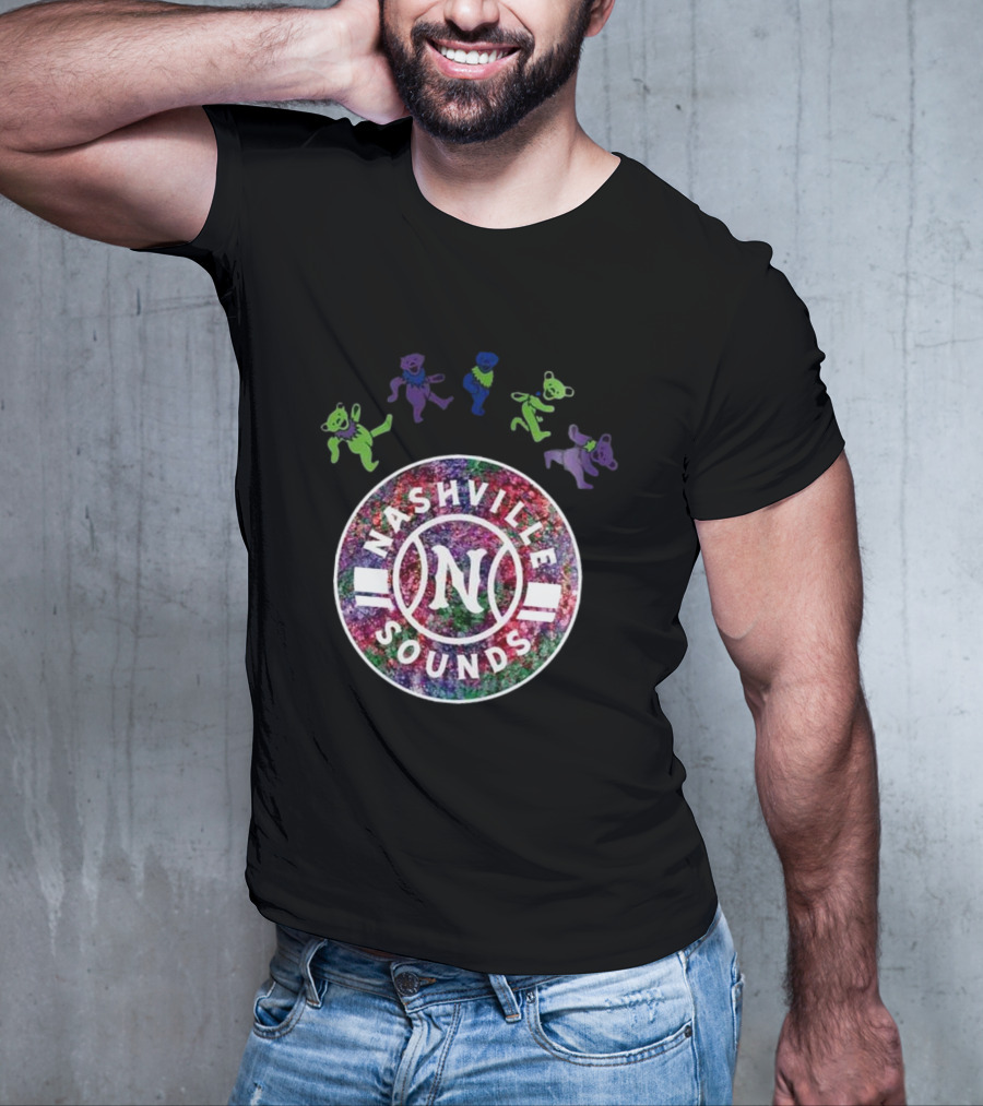 Nashville Sounds Grateful Dead Dancing Bears Baseball 2025 T-Shirt