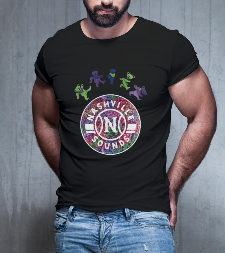 Nashville Sounds Grateful Dead Dancing Bears Baseball 2025 T-Shirt