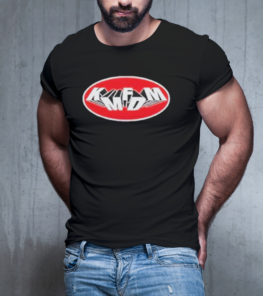 Natalie Samantha Rupnow Wear KMFDM Oval Red Logo T-Shirt