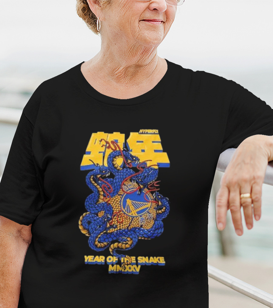 NBALab X Hyperfly Golden State Warriors Year Of The Snake MNXXIV Lunar New Year Collection T-Shirt