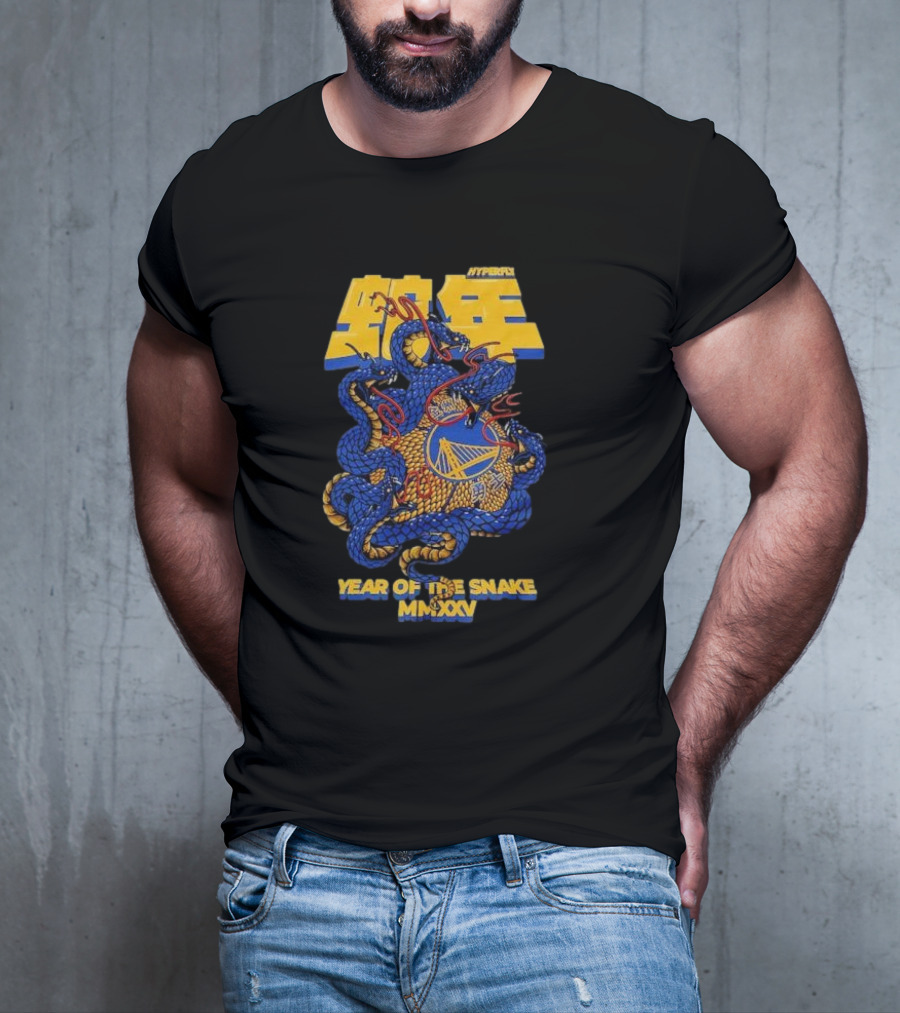 NBALab X Hyperfly Golden State Warriors Year Of The Snake MNXXIV Lunar New Year Collection T-Shirt