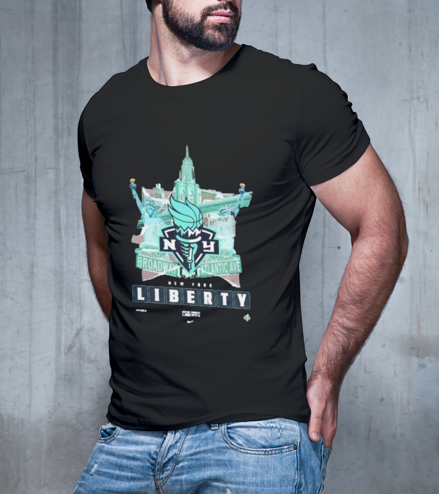New York Liberty Broadway Atlantic Ave WNBA Statue Of Liberty Empire State Building T-Shirt