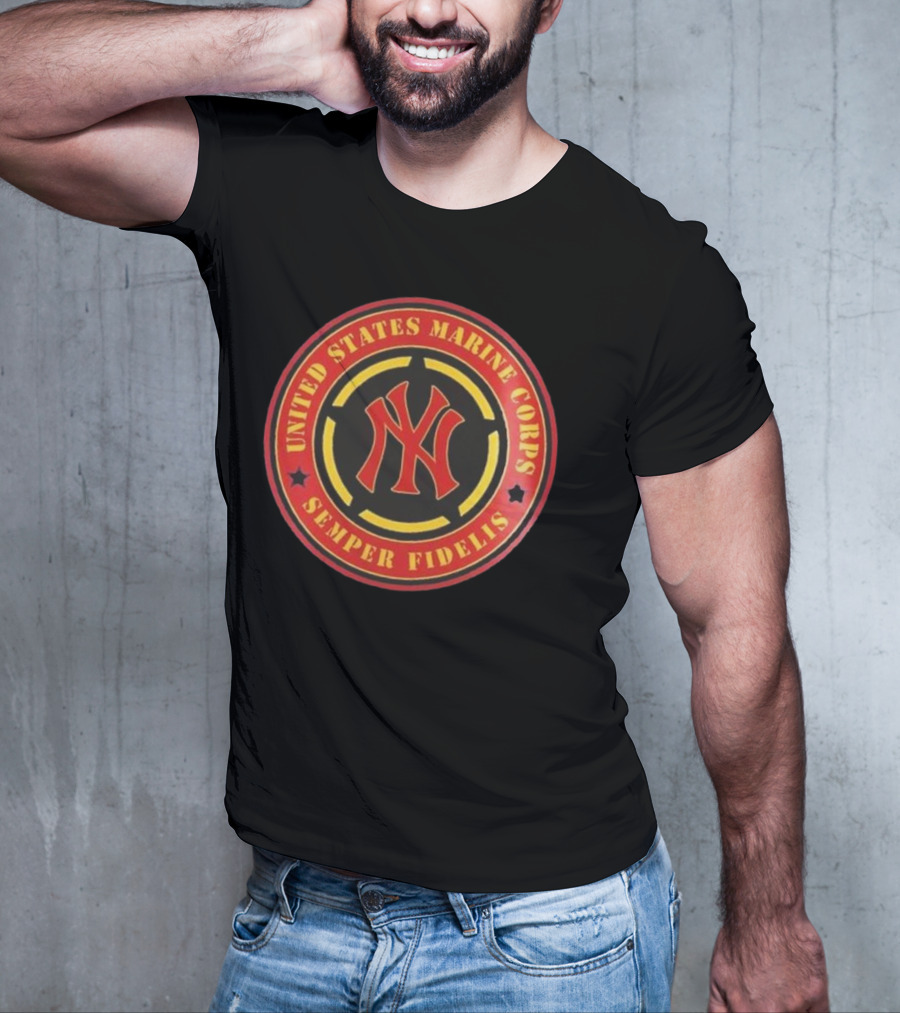 New York Yankees United States Marine Corps Semper Fidelis MLB Military Appreciation Night 2025 T-Shirt