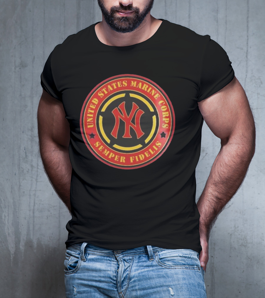New York Yankees United States Marine Corps Semper Fidelis MLB Military Appreciation Night 2025 T-Shirt