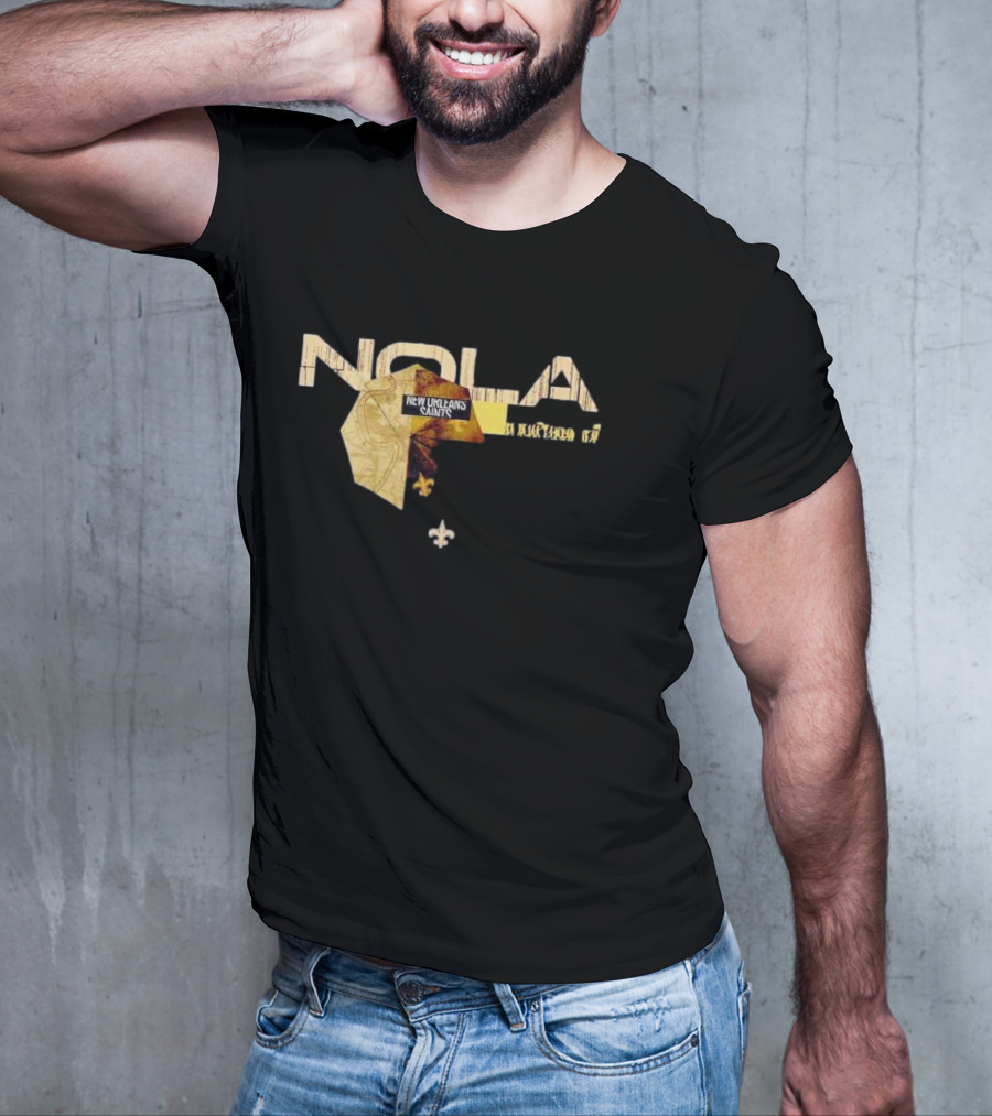 NOLA New Orleans Saints 2025 NFL Draft Cluster Fleur-de-Lis T-Shirt