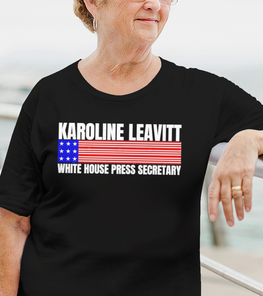 Karoline Leavitt White House Press Secretary American Flag Design T-Shirt