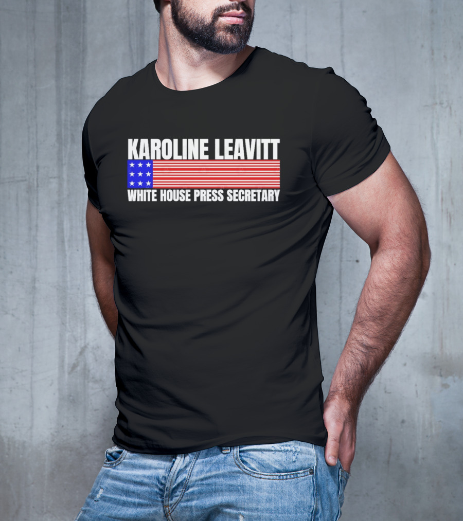 Karoline Leavitt White House Press Secretary American Flag Design T-Shirt