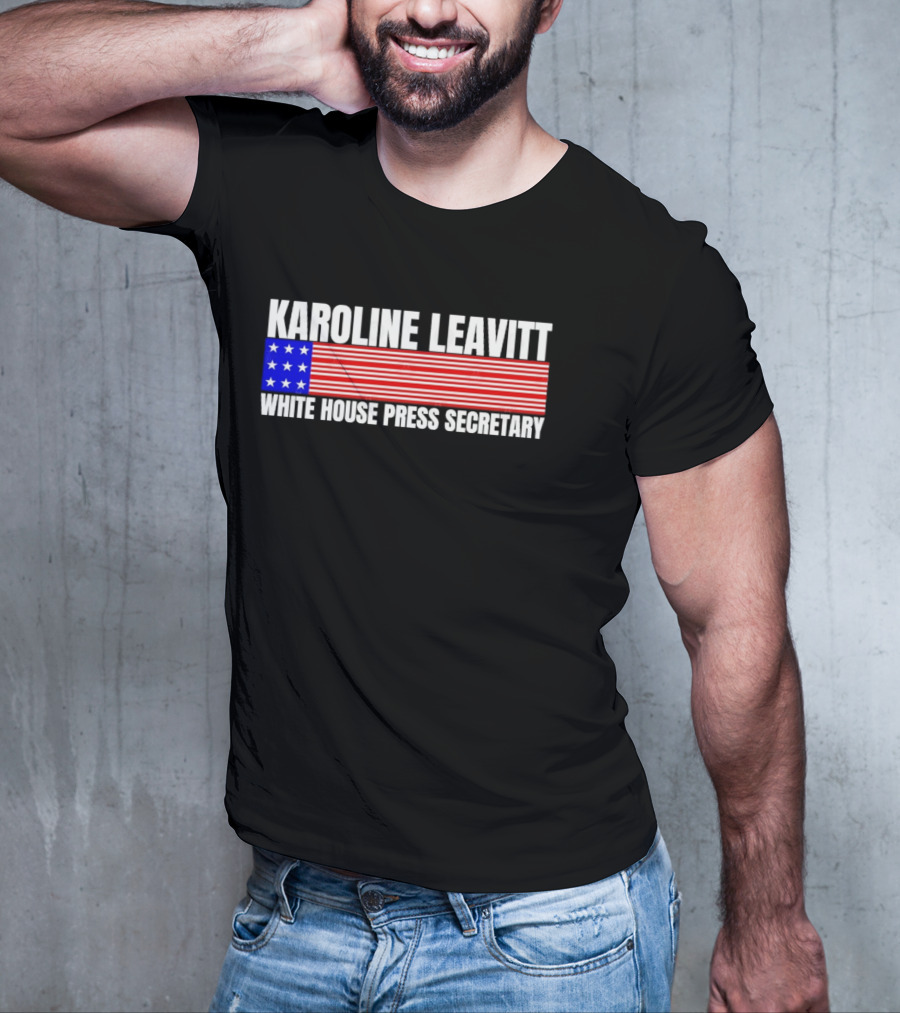 Karoline Leavitt White House Press Secretary American Flag Design T-Shirt