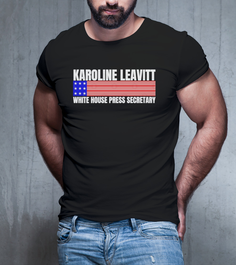 Karoline Leavitt White House Press Secretary American Flag Design T-Shirt