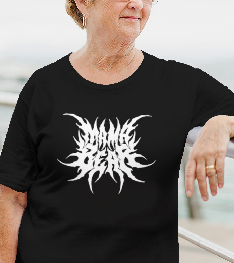 Mama Bear Metal Tribal Flame Style T-Shirt