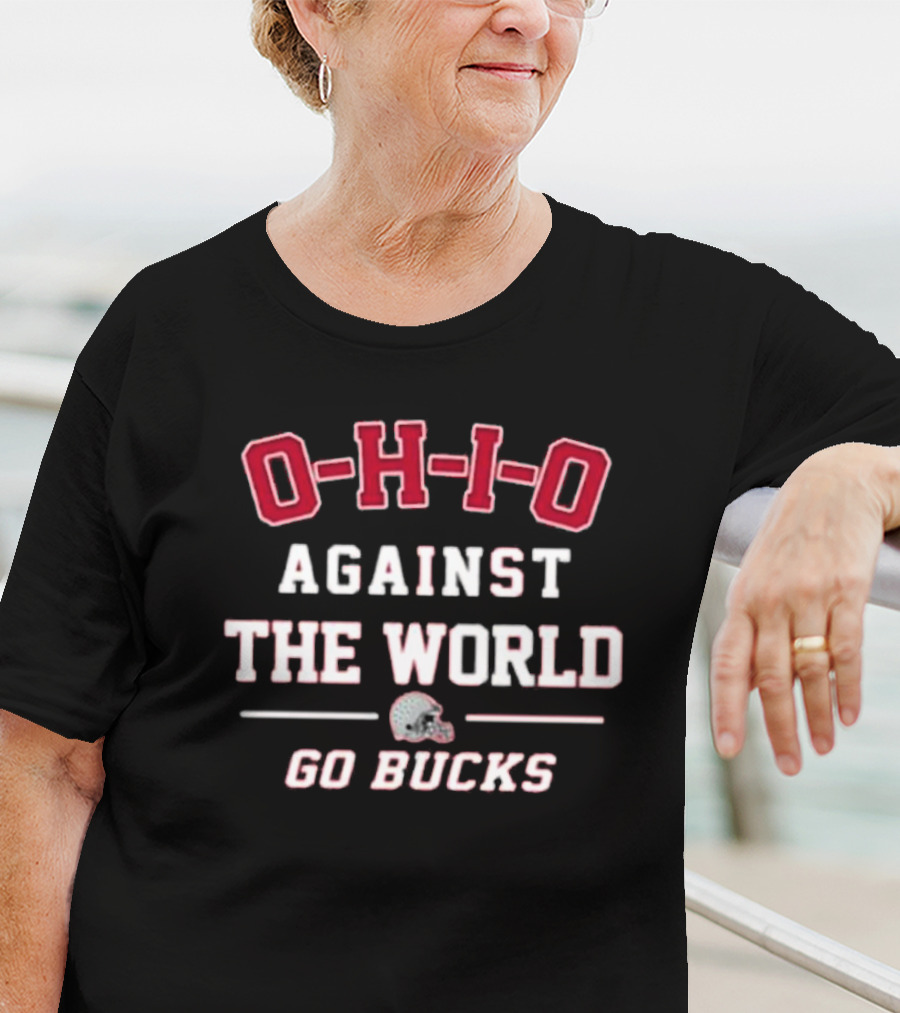 Ohio Against The World Go Bucks Helmet 2025 T-Shirt