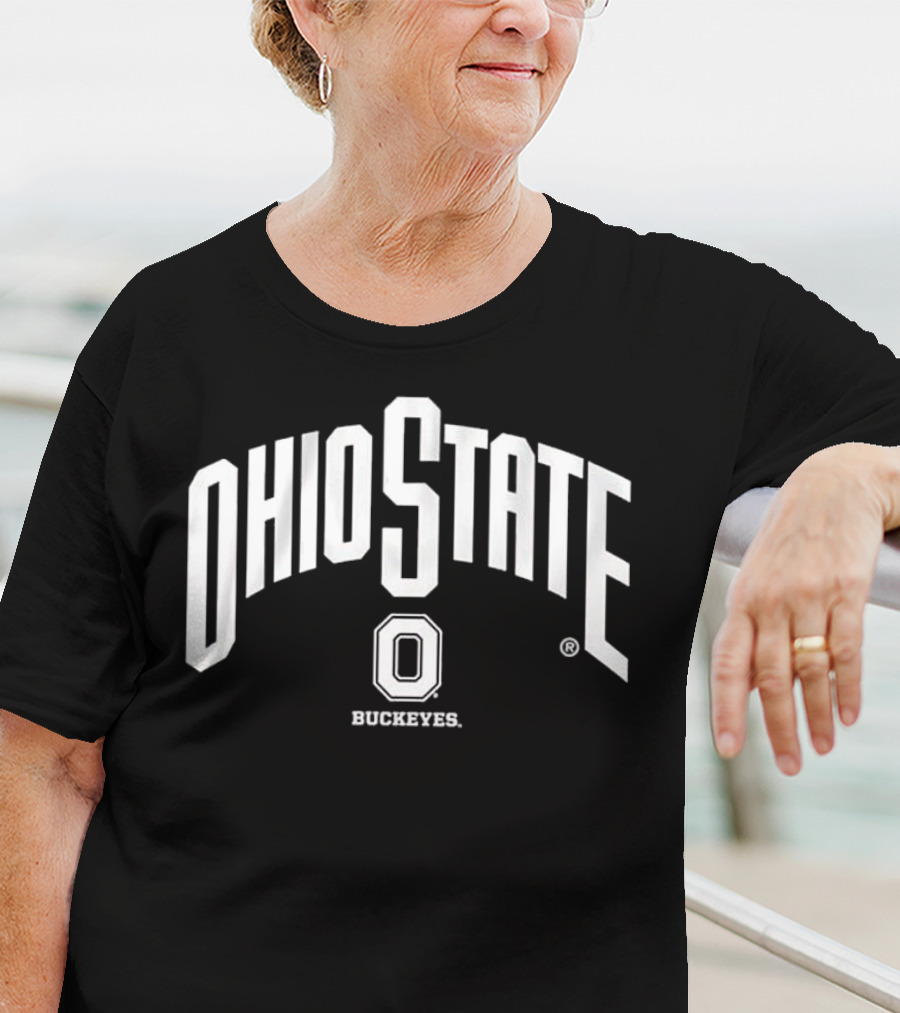 Ohio State Buckeyes Arched Wordmark With Athletic O T-Shirt