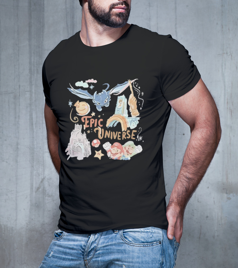 Epic Universe Mario Luigi Dragon Orlando Park Adventure T-Shirt