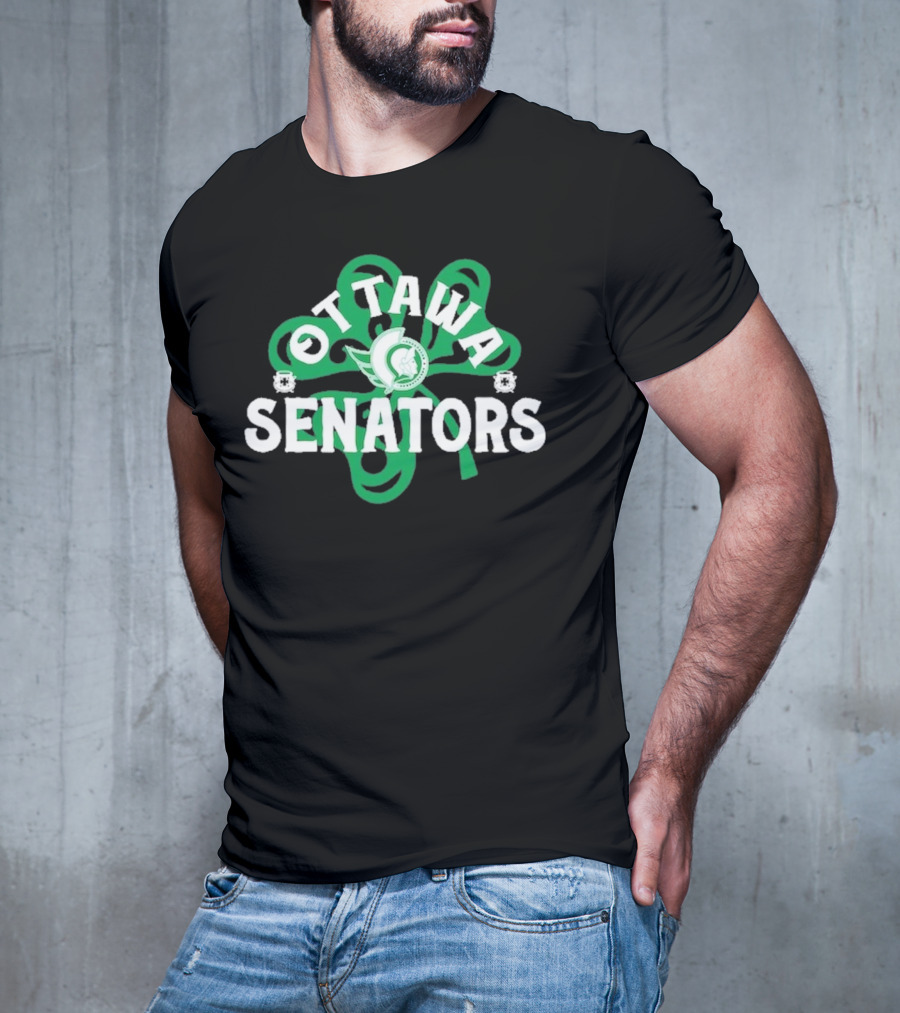 Ottawa Senators St. Patrick's Day Shamrock Hockey Richmond T-Shirt