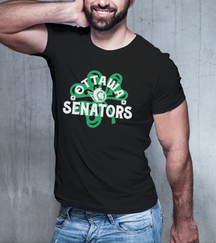 Ottawa Senators St. Patrick's Day Shamrock Hockey Richmond T-Shirt