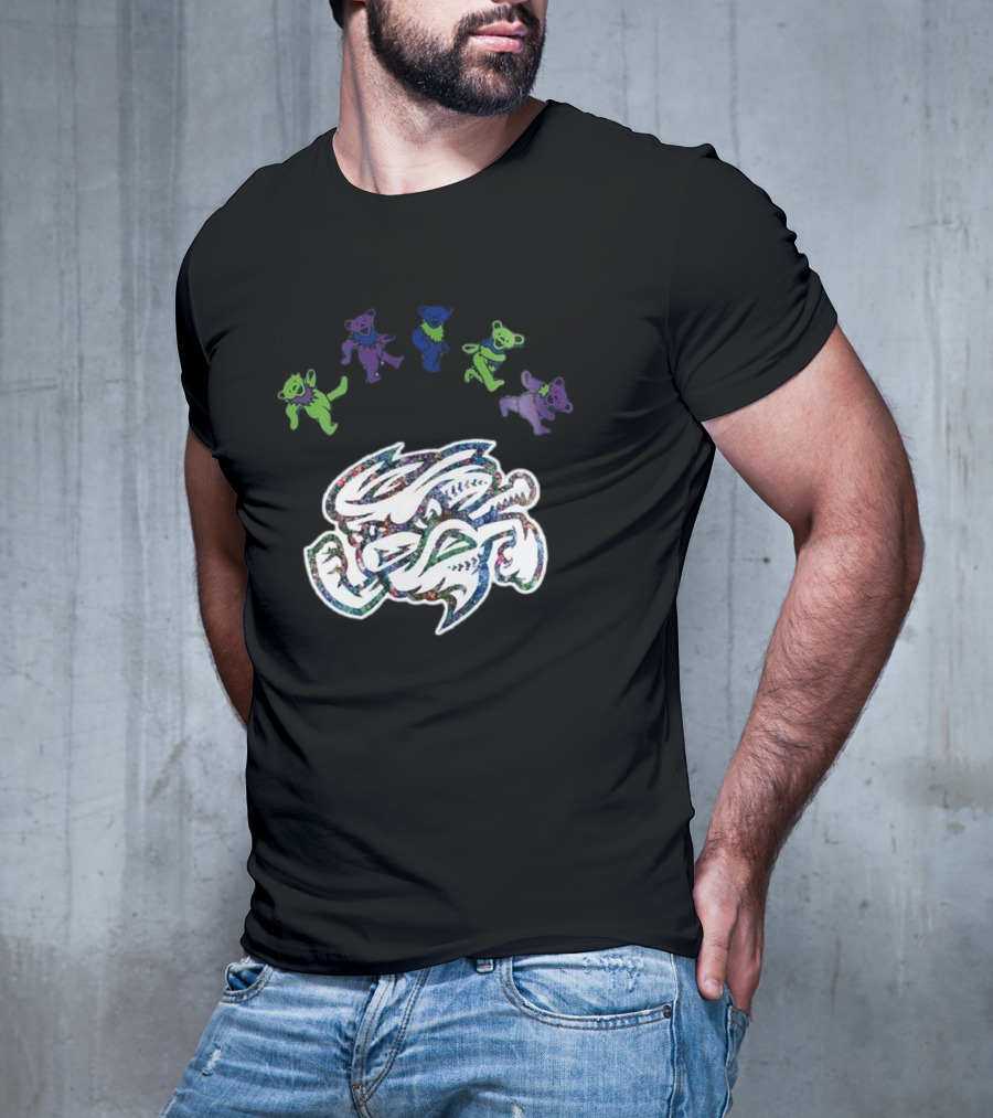 Omaha Storm Chasers Grateful Dead Night 2025 Baseball Dancing Bears T-Shirt