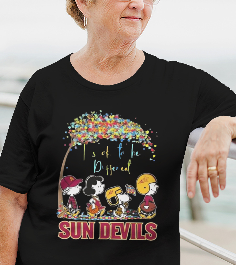 Peanuts It’s Ok To Be Different Arizona State Sun Devils T-Shirt