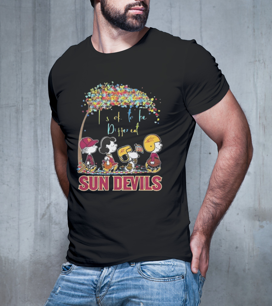 Peanuts It’s Ok To Be Different Arizona State Sun Devils T-Shirt