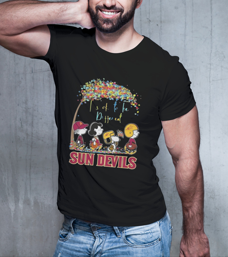 Peanuts It’s Ok To Be Different Arizona State Sun Devils T-Shirt