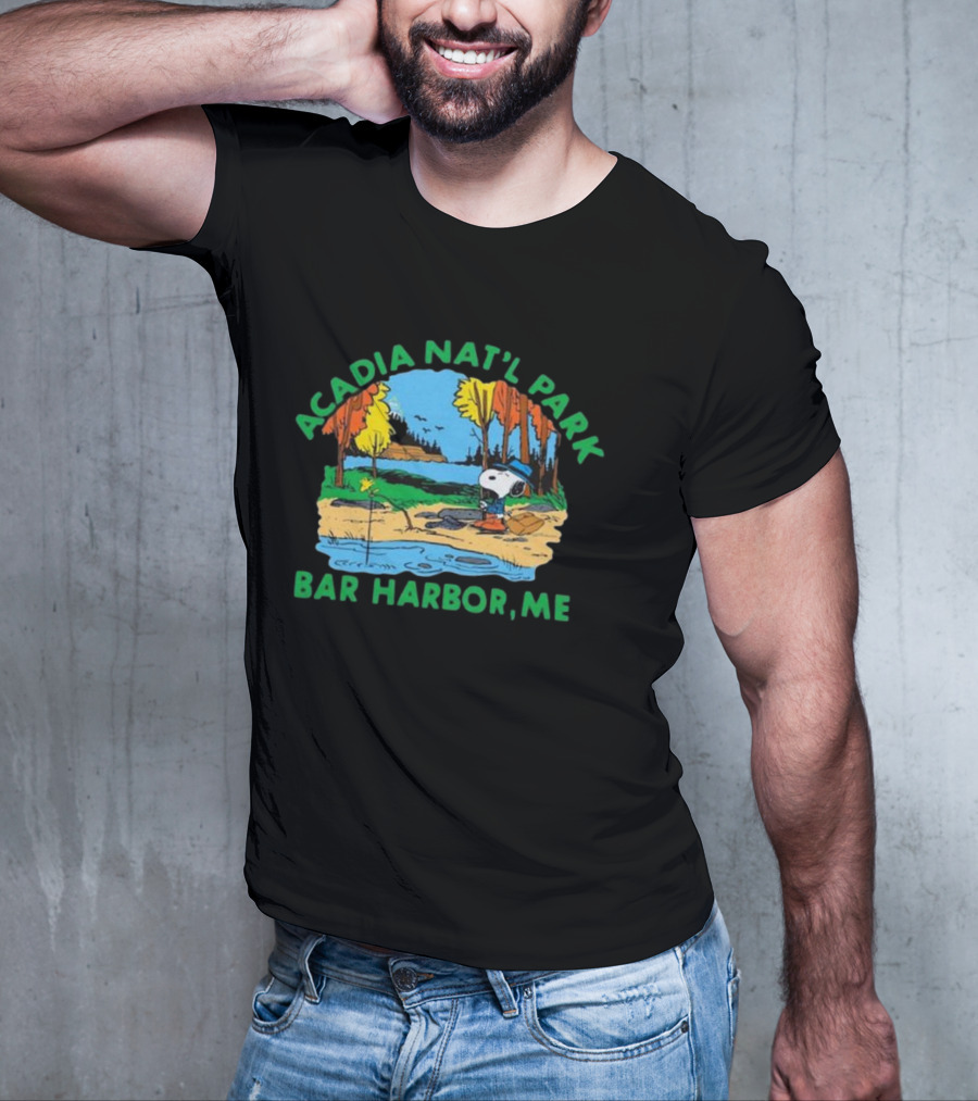 Peanuts Snoopy Acadia Nat'l Park Bar Harbor ME T-Shirt