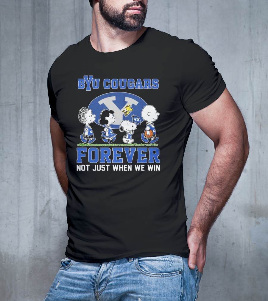 BYU Cougars Peanuts Characters Forever Not Just When We Win T-Shirt