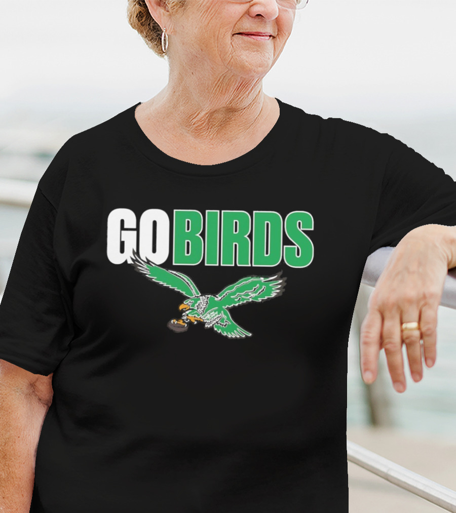 Philadelphia Eagles Go Birds Flying Eagle Emblem T-Shirt