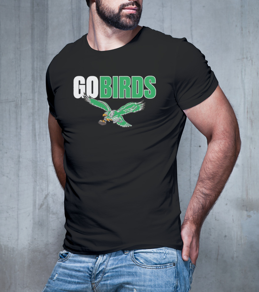 Philadelphia Eagles Go Birds Flying Eagle Emblem T-Shirt
