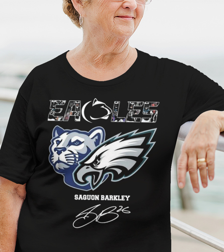 Eagles Penn State Saquon Barkley Signature T-Shirt