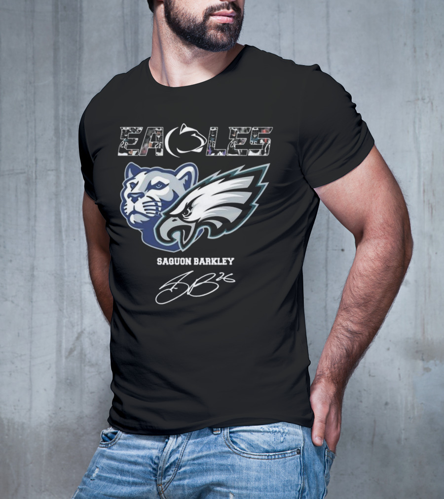 Eagles Penn State Saquon Barkley Signature T-Shirt