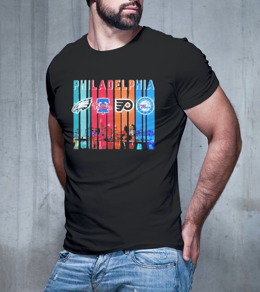 Philadelphia Eagles Phillies Flyers 76ers Sports 2025 T-Shirt