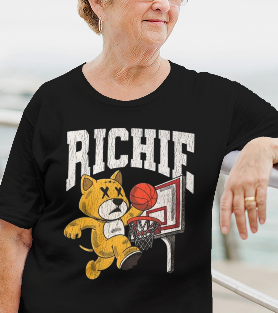 Richie Basketball Bear Dunk Playoff T-Shirt