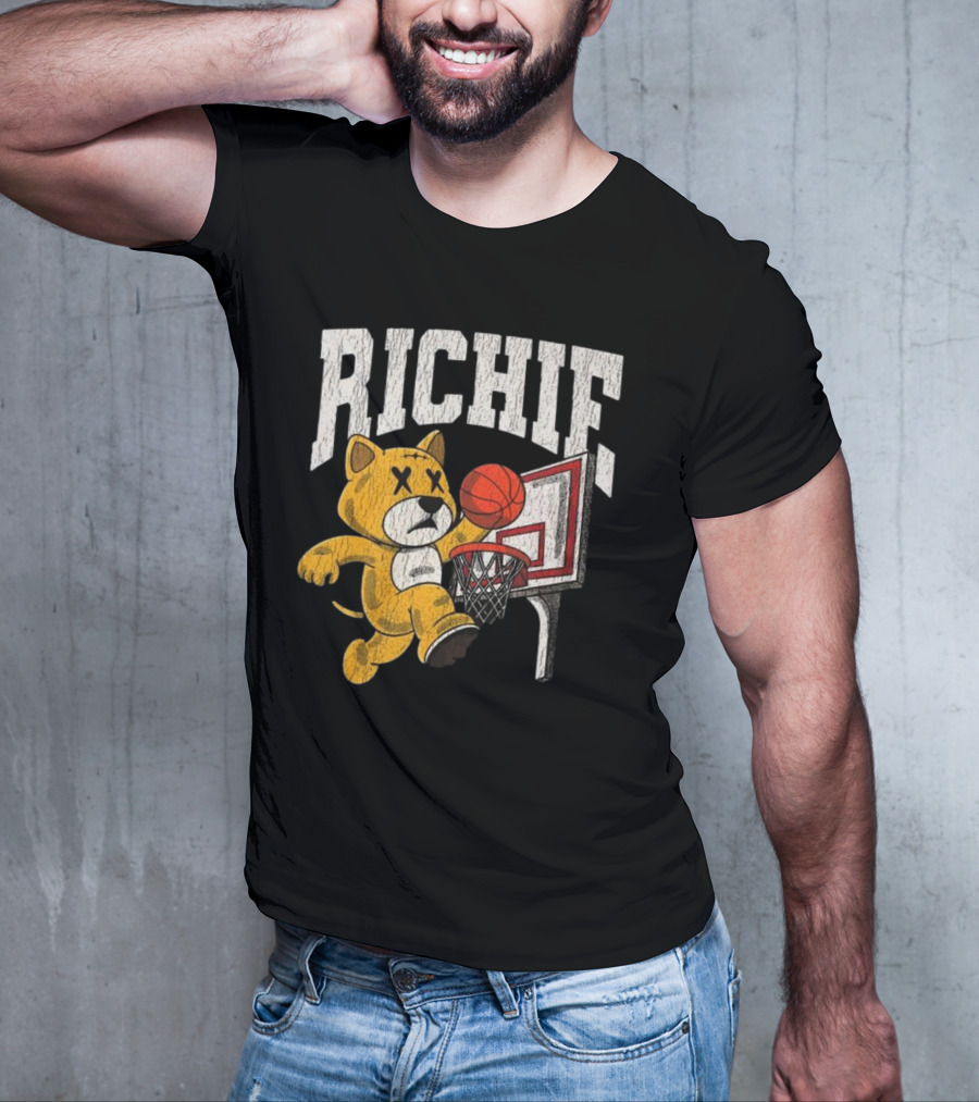 Richie Basketball Bear Dunk Playoff T-Shirt