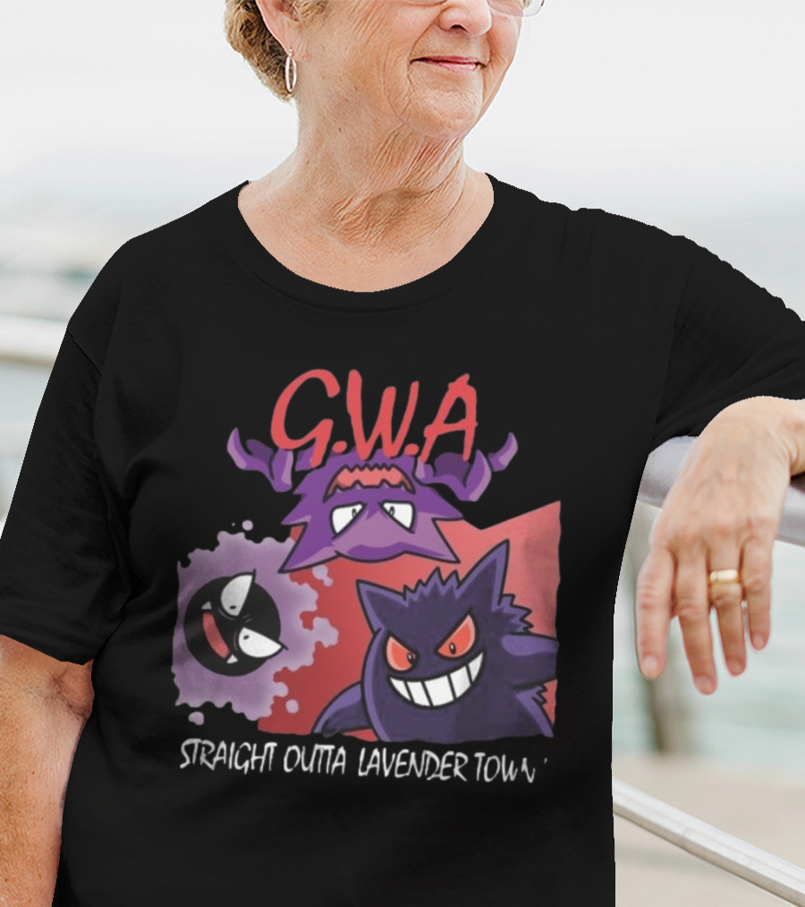 G.W.A Straight Outta Lavender Town Gengar Haunter Gastly T-Shirt