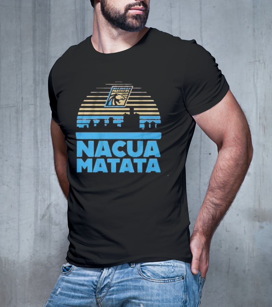 Nacua Matata Michigan Panthers Skyline Lion Icon T-Shirt